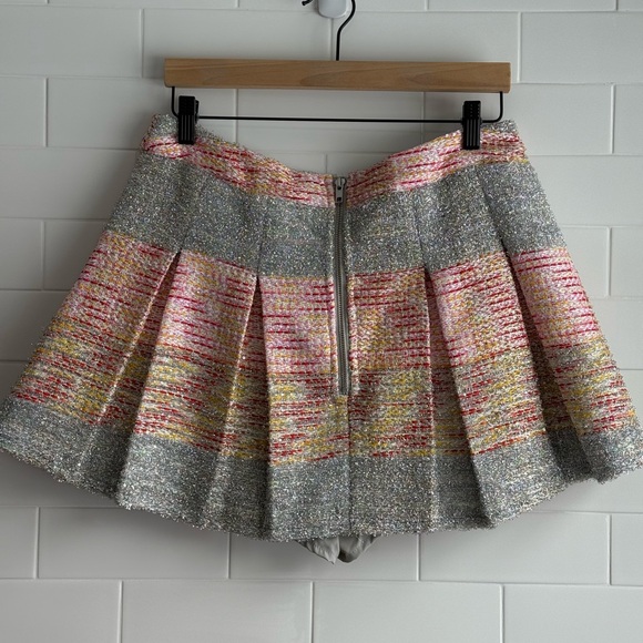Chic Multicolor Tweed Two Piece Skirt Set (Skort) - Picture 10 of 16